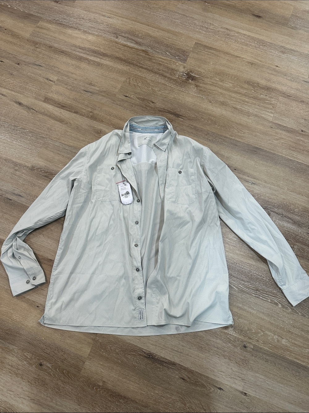 Men's Long-Sleeve Lightweight Button-Up shirt  - dawn blue ultimate angler solid